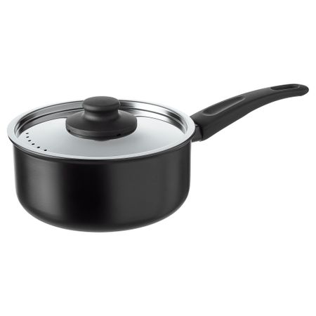 Ковш с крышкой, черный, 2 л IKEA HEMLAGAD ХЕМЛАГАД 104.622.17