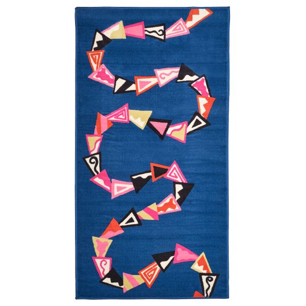 Ковер, короткий ворс, синий 80x150 см IKEA KARISMATISK КАРИСМАТИСК 604.991.43 - фото 1