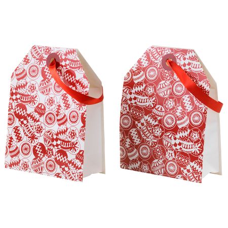 Подарочный пакет ВИНТЕР 2018, красный/белый (20x26 см)