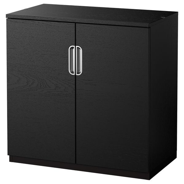 Шкаф с дверями ГАЛАНТ, черно-коричневый (80x80 см) - фото 1