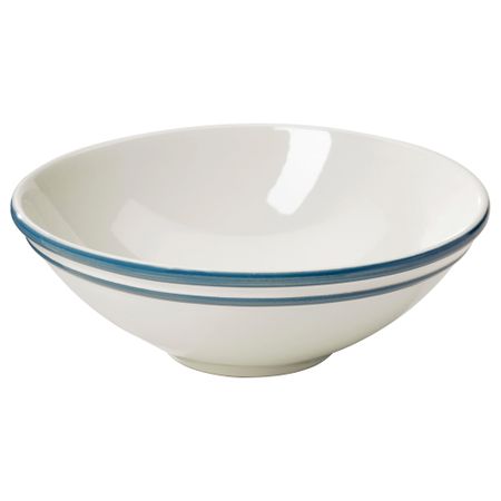 Сервировочная миска ФИНСТИЛТ, белый с оттенком, синий (19 см)