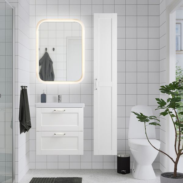 IKEA в интерьере ванной - схема-чертеж с размерами