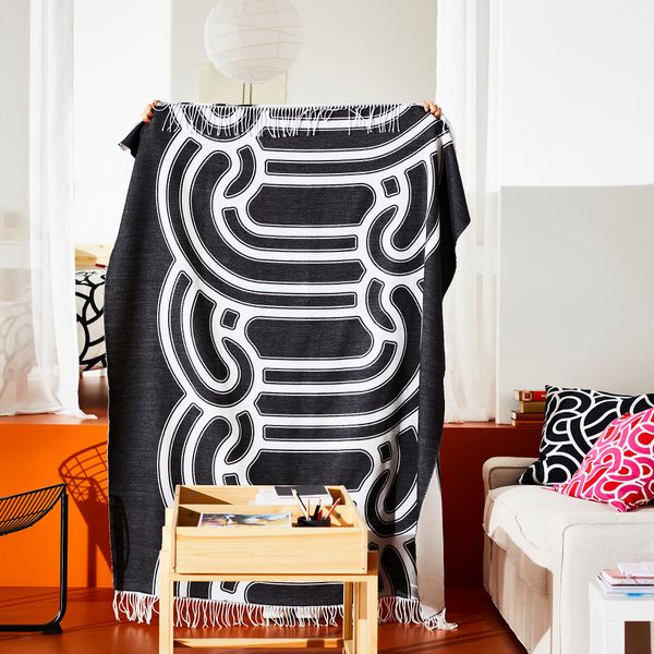 Плед, черный-белый, 130x170 см IKEA SÖTRÖNN 705.696.11 - фото 6