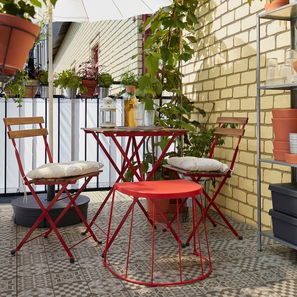 Стол+2стула,д/сада, красный/светло-коричневая морилка IKEA TÄRNÖ ТЭРНО 093.124.17 - фото 3