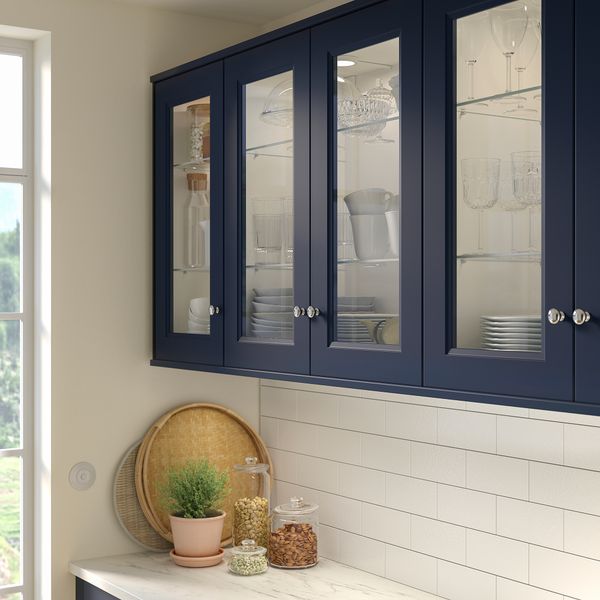 Стеклянная дверь, матовая поверхность синий, 30x60 см IKEA AXSTAD АКСТАД 804.752.35 - фото 3