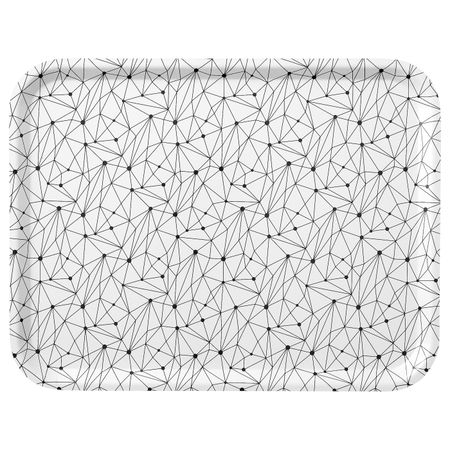 Поднос, белый, черный 43x33 см IKEA LURVIG ЛУРВИГ 304.844.78