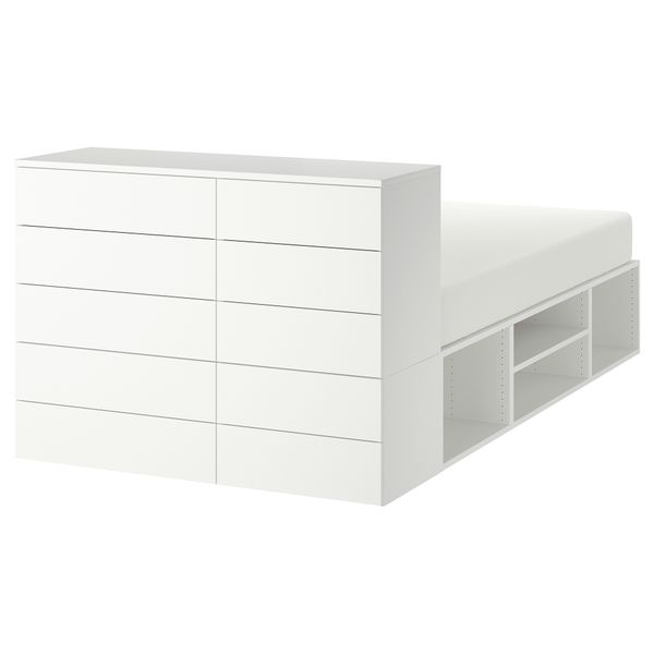 Каркас кровати с 10 ящиками, белый, Fonnes, 140x244x103 см IKEA PLATSA ПЛАТСАA ПЛАТСА 893.029.14 - фото 2