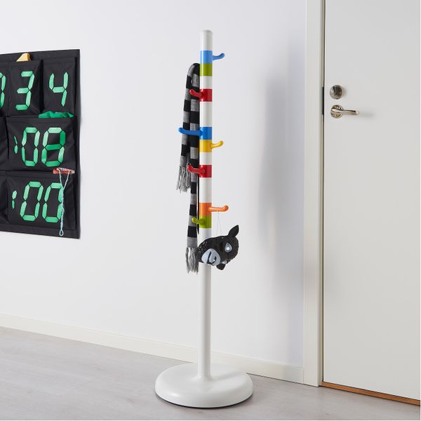 Вешалка для/одежды, белый, разноцветный 128 см IKEA КРОКИГ 003.659.95 - фото 2