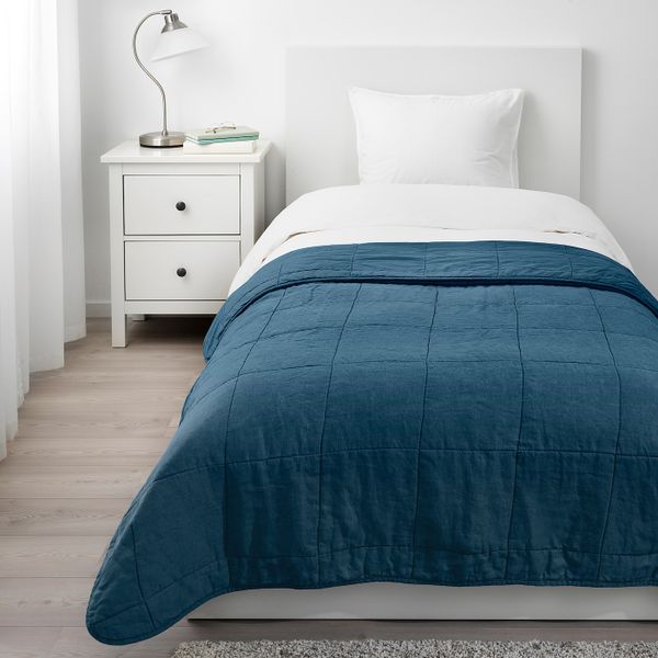 Покрывало, темно-синий 180x250 см IKEA GULVED ГУЛЬВЕД 504.028.96 - фото 3