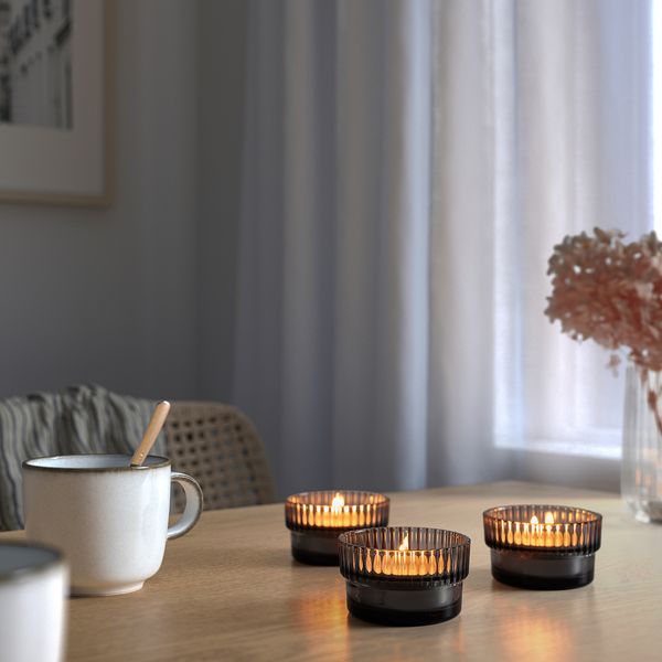 Подсвечник, серый, 4.5 см IKEA GRADVIS ГРАДВИС 805.388.84 - фото 3