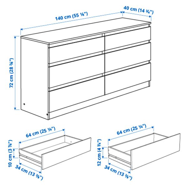 IKEA, дополнительный ракурс - схема-чертеж с размерами