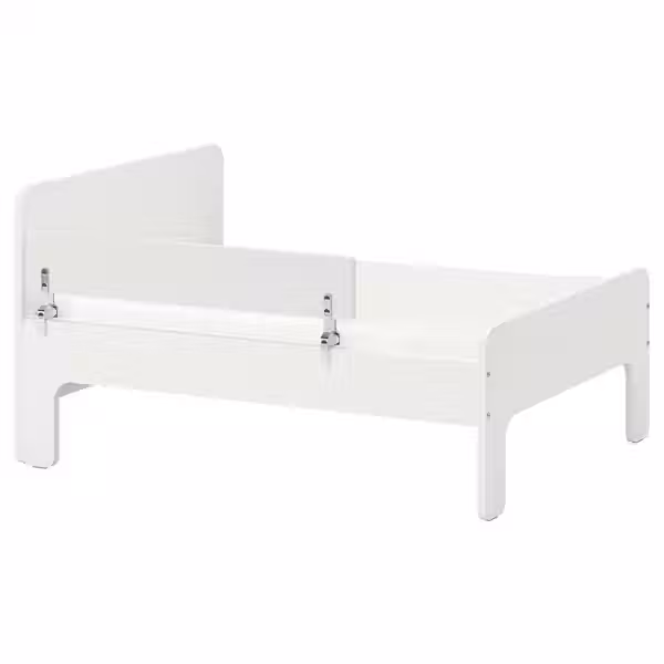 SLÄKT / NATTAPA Раздвижная кровать/перекладина+дно - белый 80x200 см - фото 1