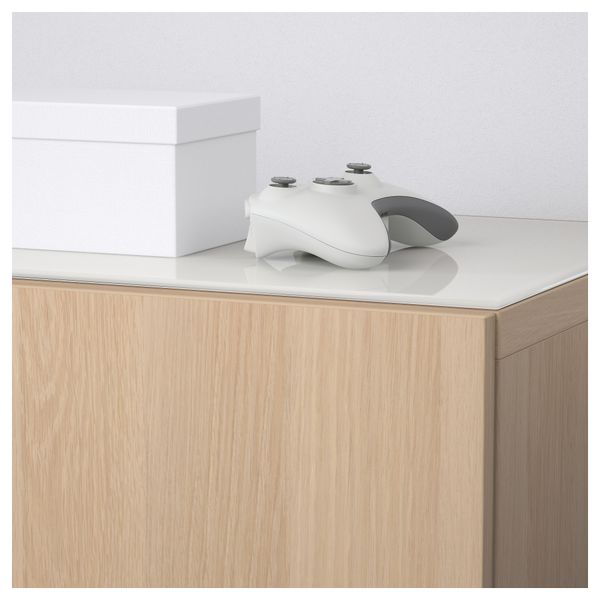 Комбинация для хранения с ящиками БЕСТО, Лаппвикен под беленый дуб (180x40x48 см) - схема-чертеж с размерами