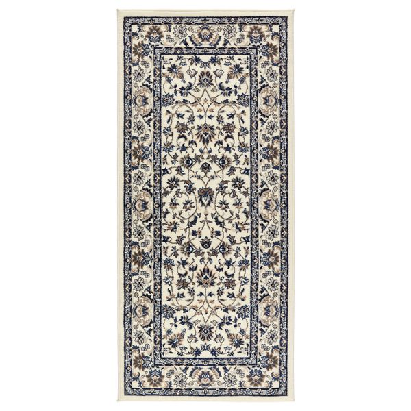 Ковер, короткий ворс ВАЛЛОБИ, бежевый, синий (80x180 см) - фото 1