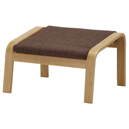 Табурет для ног ПОЭНГ, дубовый шпон, Семла коричневый