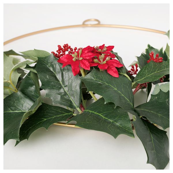 Искусственный венок СМИККА, д/дома/улицы, Падуб (35 см) - фото 2