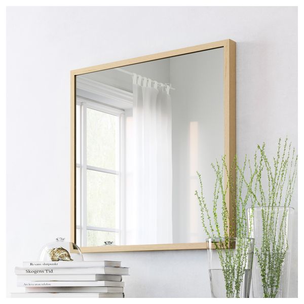 Зеркало СТАВЕ, под беленый дуб беленый дуб (70x70 см) - фото 2