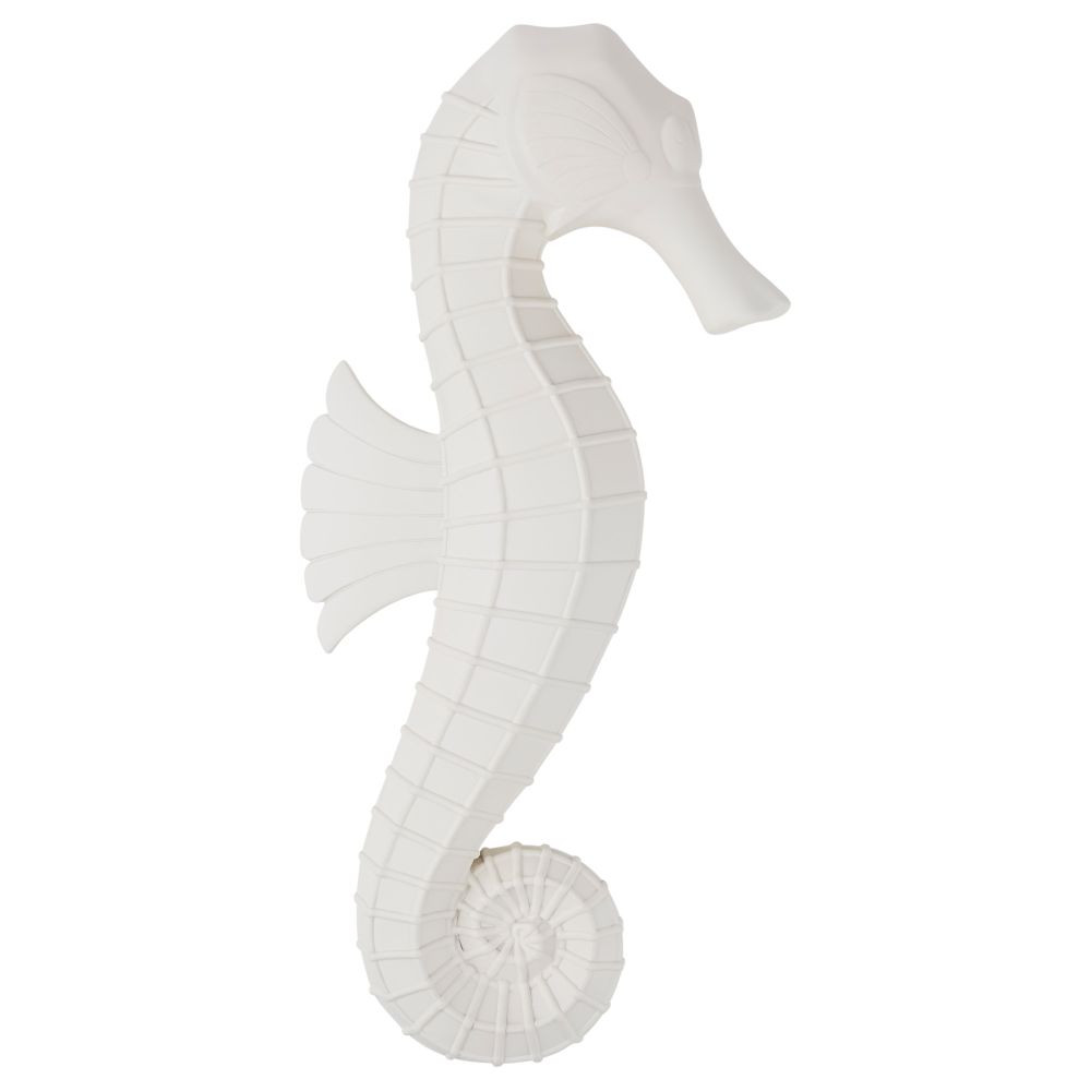 Настенное украшение ВЕТЕРЛИГ, морской конек белый (22x48 см) - схема-чертеж с размерами
