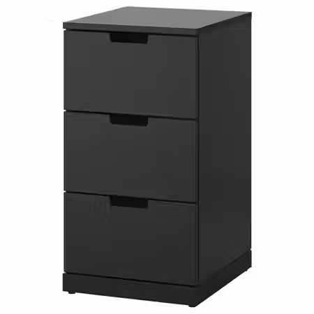 NORDLI Комод с 3 ящиками - антрацит 40x76 см