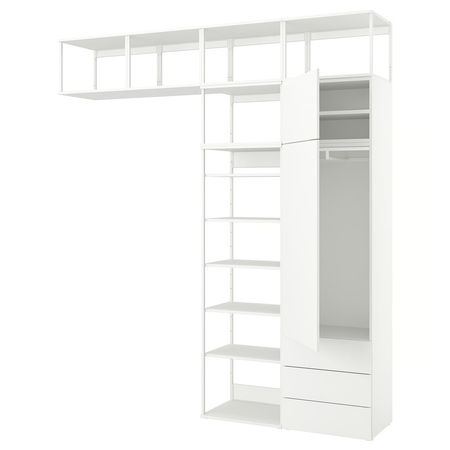 PLATSA Гардероб 2-дверный+3 ящика