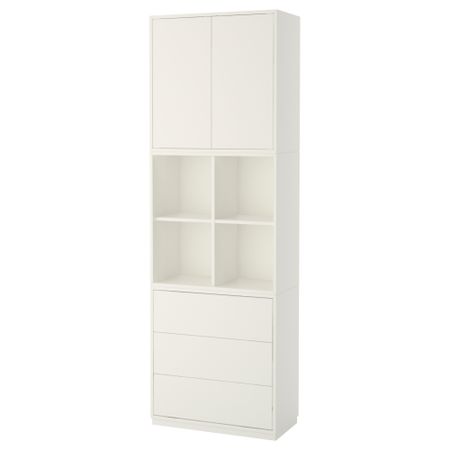 Комбинация шкафов с цоколем ЭКЕТ, белый (70x35x213 см)