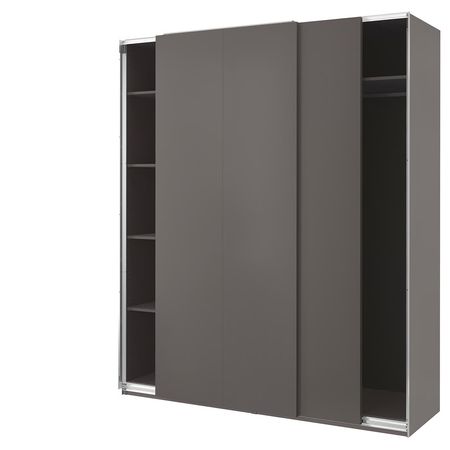 PAX / HASVIK Гардероб - темно-серый/темно-серый 200x66x236 см