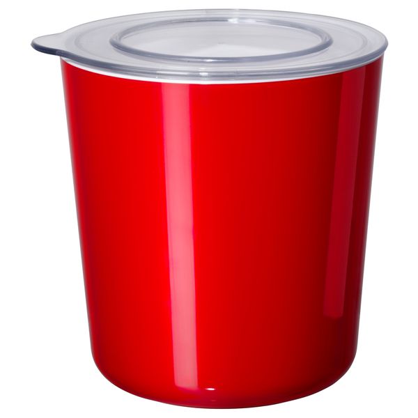 Емкость с крышкой ЛЬЮСТ, красный, прозрачный (1.5 л) - фото 1