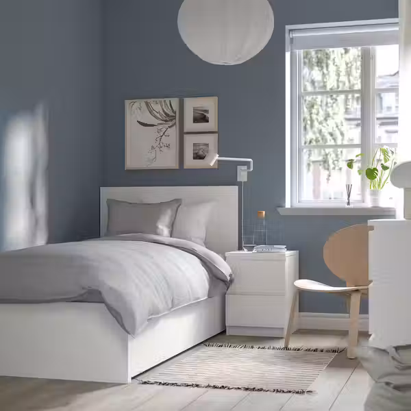 MALM Каркас кровати+2 кроватных ящика - белый 90x200 см - фото 2