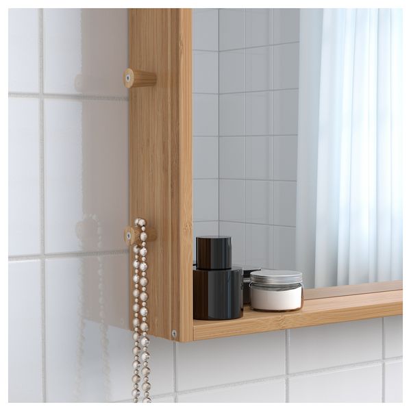 Зеркало РОГРУНД, бамбук (53x50 см) - фото 4