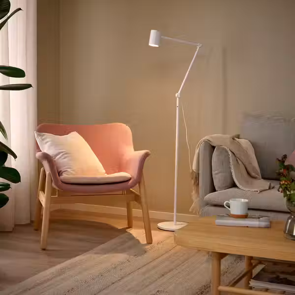 NYMÅNE Светильник напольный/для чтения - белый - фото 2