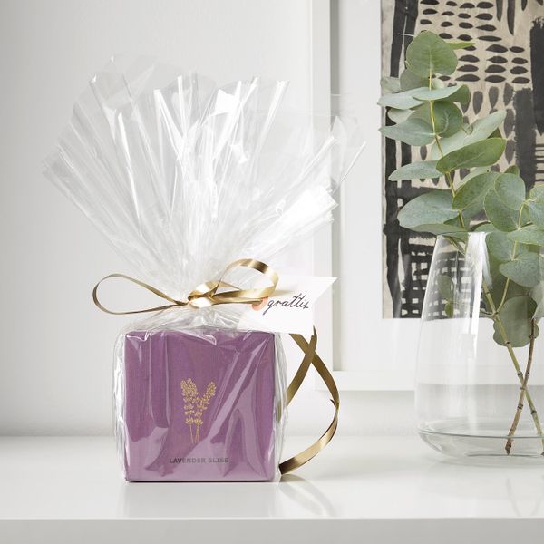 Ароматическая свеча в стакане, Лаванда, сиреневый, 10 см IKEA НЬЮТНИНГ 103.505.35 - фото 4