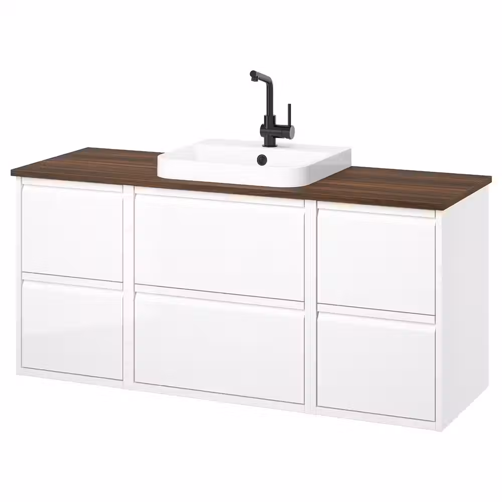 ÄNGSJÖN ЭНГШЁН / BACKSJÖN БАККШЁН Шкаф п-раковину/раковина/смеситель - фото 1