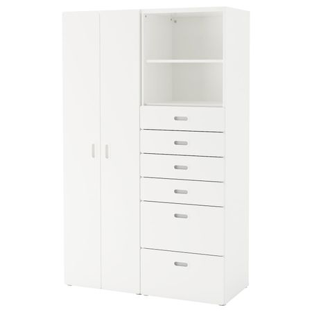 Шкаф платяной, белый/белый 120x50x192 см IKEA СТУВА / ФРИТИДС 792.750.77