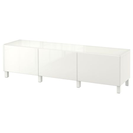 Комбинация для хранения с ящиками БЕСТО, белый, Сельсвикен глянцевый/белый (180x40x48 см)