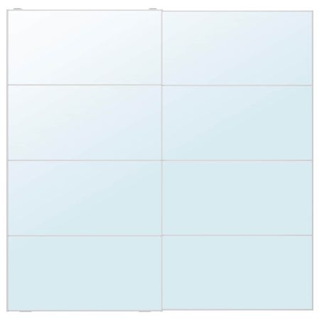 Пара раздвижных дверей, зеркальное стекло 200x201 см IKEA AULI АУЛИ 893.111.69