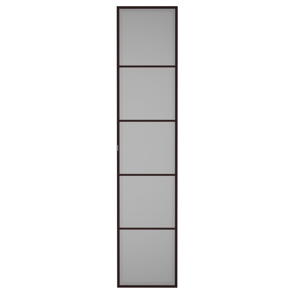 Дверь ФЕВИК, черно-коричневый, матовое стекло - фото 1