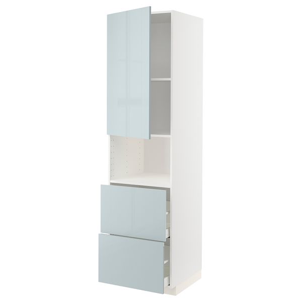 Высокий шкаф для СВЧ, дверца,2ящика, 60x60x220 cm IKEA METOD МЕТОД, MAXIMERA МАКСИМЕРА 094.787.90 - фото 1