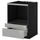 Напольный шкаф для комбинирования СВЧ, ящики МЕТОД / МАКСИМЕРА, черный, Гревста нержавеющ сталь (60x60 см)