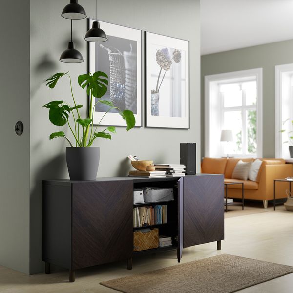 Ножка, темно-коричневый, 10 см IKEA MEJARP МЕЙЬЕРП 404.899.13 - схема-чертеж с размерами