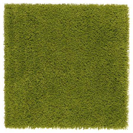 Ковер, длинный ворс ХАМПЭН, ярко-зеленый (80x80 см)