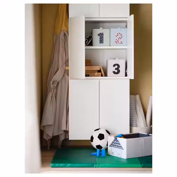 BARNDRÖM Набор коробок,3шт - зеленый синий/бежевый 17x27x17 см - фото 10