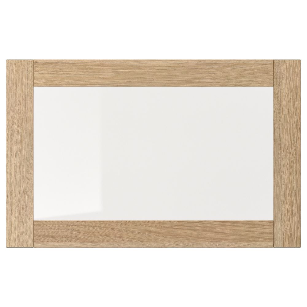Стеклянная дверь, под беленый дуб/прозрачное стекло 60x38 см IKEA SINDVIK СИНДВИК 103.843.71 - фото 1
