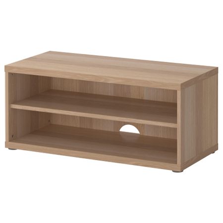 Тумба под ТВ БЕСТО, под беленый дуб (90x40x38 см)