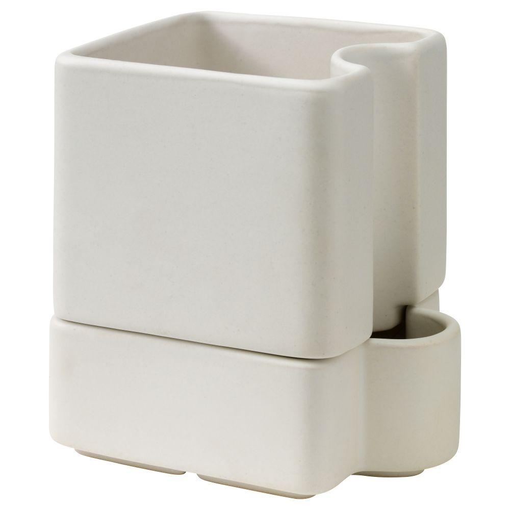 Горшок с самополивом СОТЦИТРОН, белый д/дома/улицы, белый (10.5 см) - фото 1