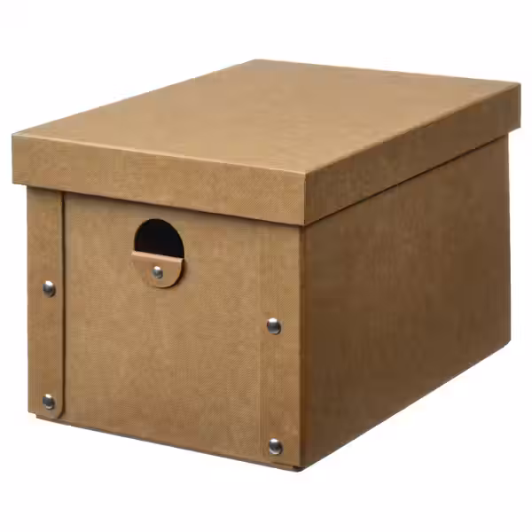 GÄRDESGÅRD ГЭРДЕСГОРД Коробка с крышкой - естественный 18x25x16 см - фото 1