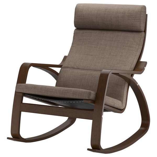 Кресло-качалка ПОЭНГ, коричневый, Исунда коричневый - фото 1