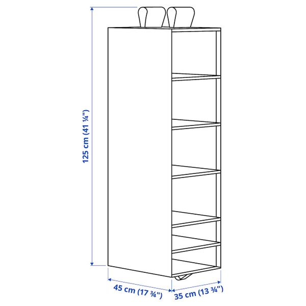 Модуль для хранения с 6 отделениями, темно-серый 35x45x125 см IKEA SKUBB СКУББ 304.729.94 - фото 5