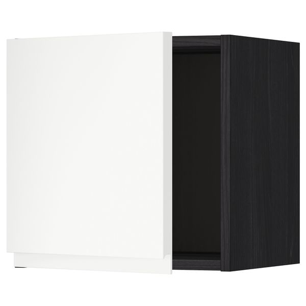 Шкаф навесной МЕТОД, черный, Воксторп белый - схема-чертеж с размерами
