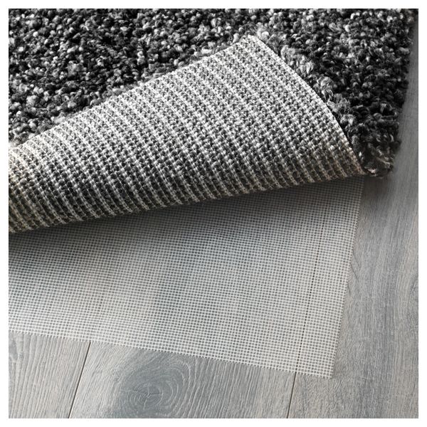 Ковер, длинный ворс АЛЬХЕДЕ, черный (80x150 см) - фото 5