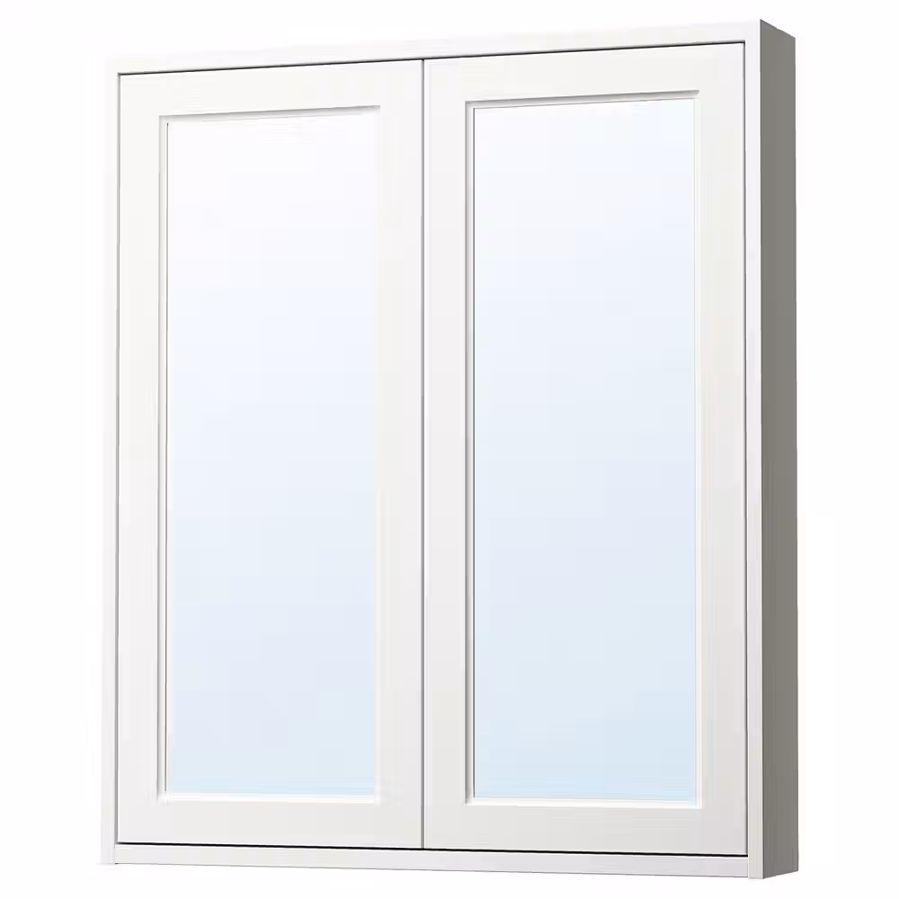 TÄNNFORSEN ТАННФОРСЕН Зеркальный шкаф с дверцами - белый 80x15x95 см - фото 1